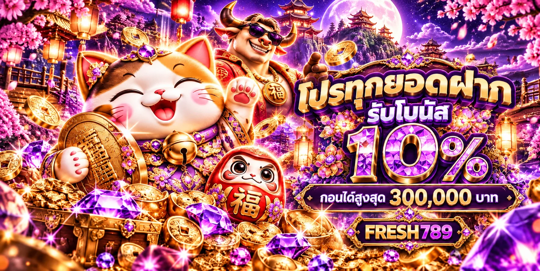 แบนเนอร์สล็อตออนไลน์ FRESH789 พร้อมโปรโมชั่น